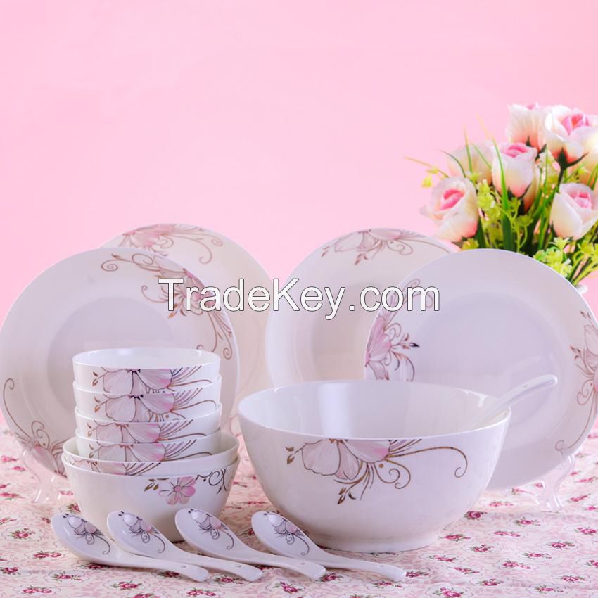 16pcs porcelain dinner set with simple design, hot sale