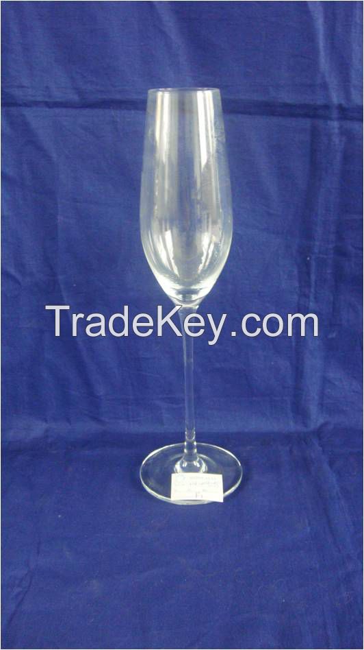 Bar and hotel red drinking glass crystal goblet  stemware