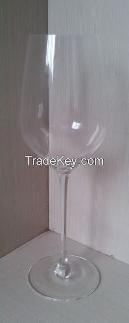 high transparent wedding use red drinking glass goblet