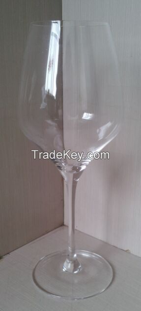 high transparent wedding use red drinking glass goblet