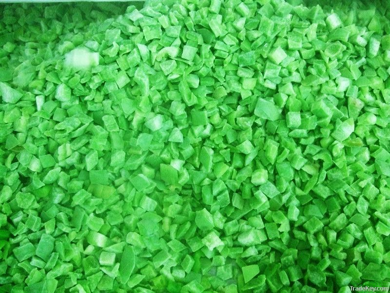 frozen green peppers diced