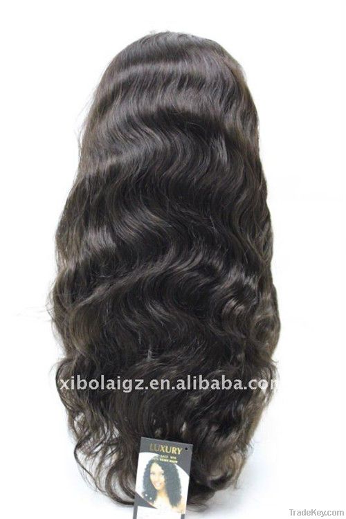 Hot sale! Indian remy human hair full lace wig, 22''/body wave/2#