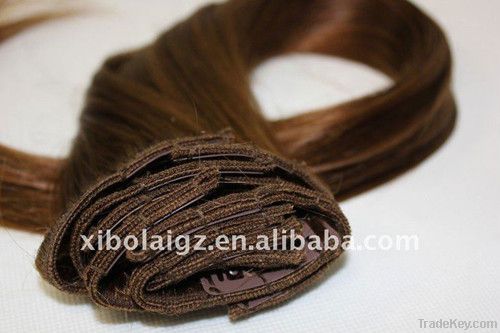 High quality clip-in hair extensions, remy hair can be customized
