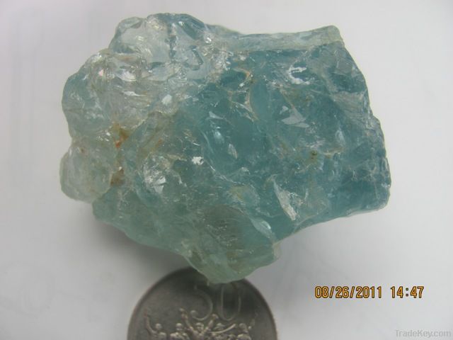 Gem quality aquamarine