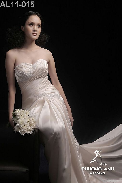 2011 elegant satin bridal gown AL11-015