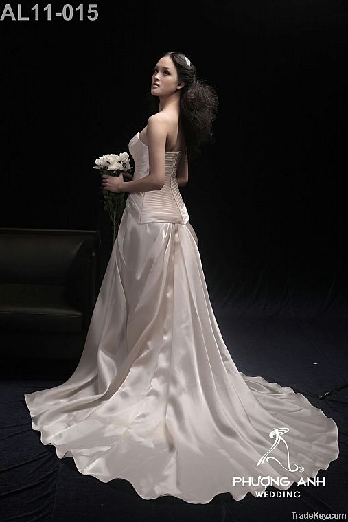 2011 elegant satin bridal gown AL11-015