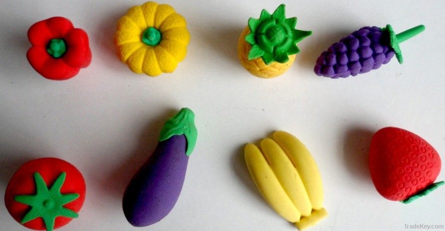 fruit and vegetables shape eraser