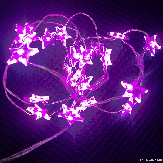 battery operated led party string light  star shape