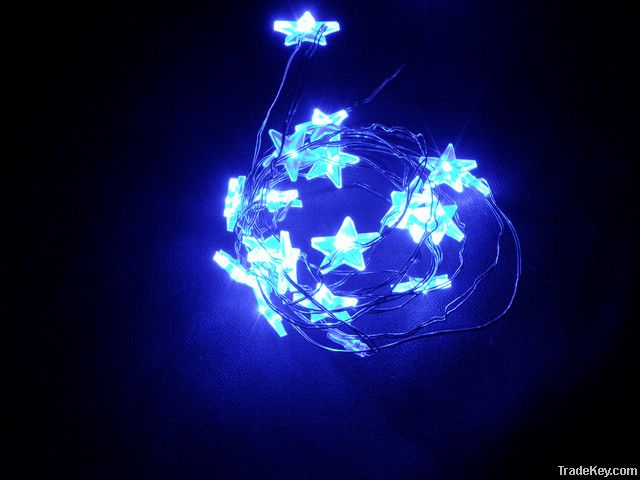 Led string light, christmas decorative lights, star shape