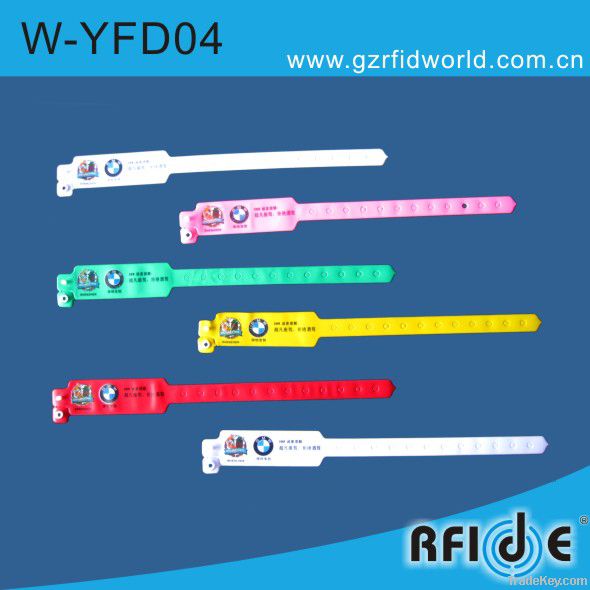 One time used wristband tags