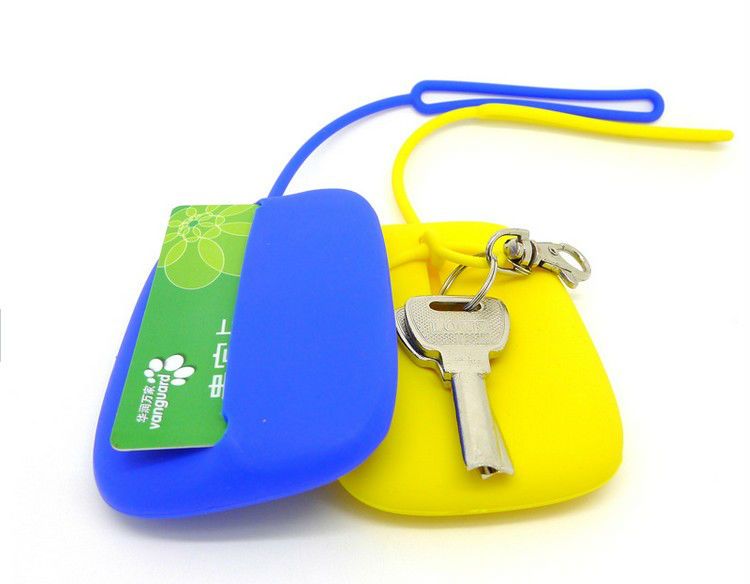 Wholesale 500pcs/lot Silicone key wallet with stringe Fashion Card Bag Coin Purse