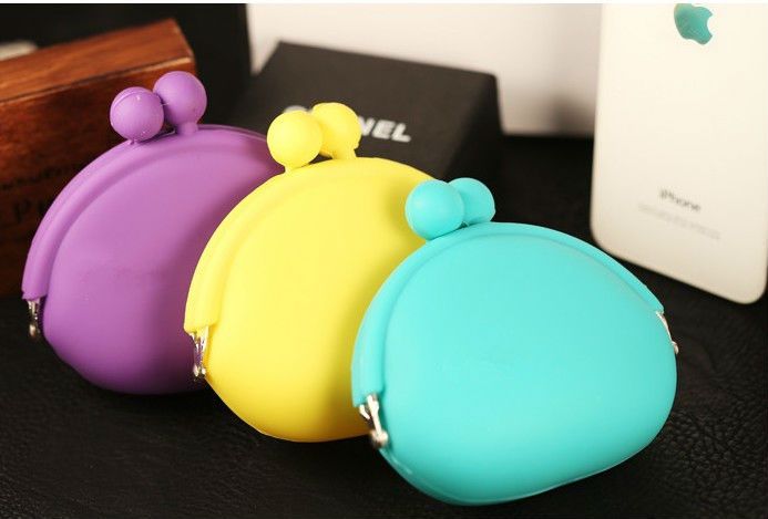 Wholesale 200pcs/lot Japanese style silicone purse fashion coin wallet Lovely Key / Cosmetic Holder