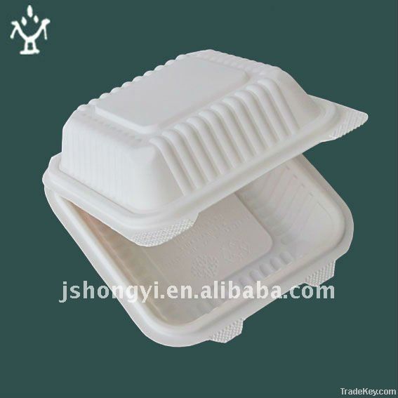 6" Biodegradable Hamburger Box - Clamshell HYC-6