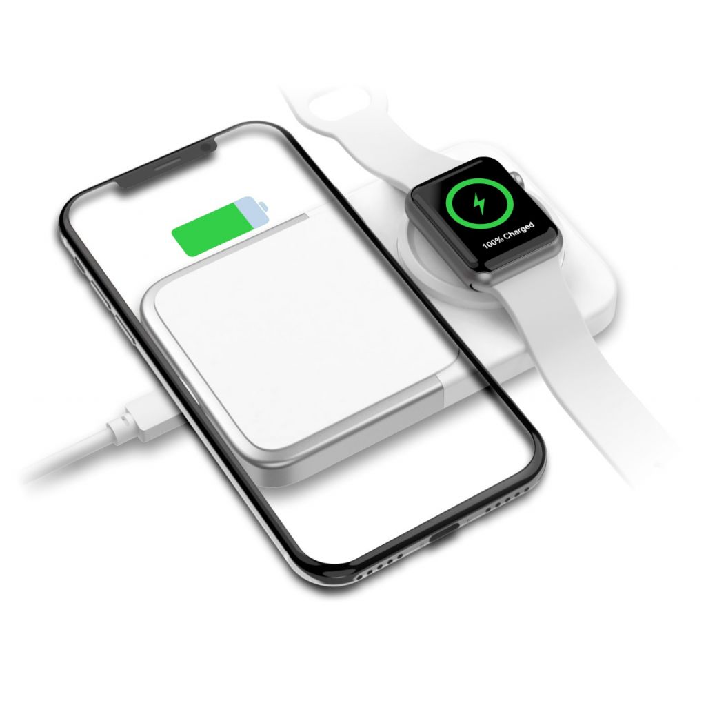 A6 10w Qi 3-in-1 Wireless Charger Pad Led Light Fast Charging Wireless Charger For Mobile Phone And Apple Watch