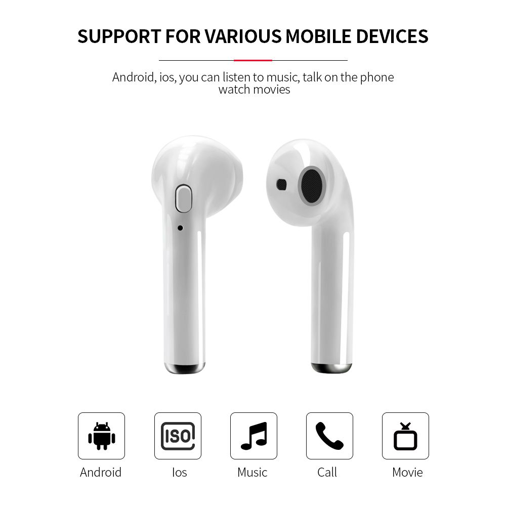 Mobile Phone Use Wireless Headphones Earbuds Tws I7s /I9S Mini Earphone