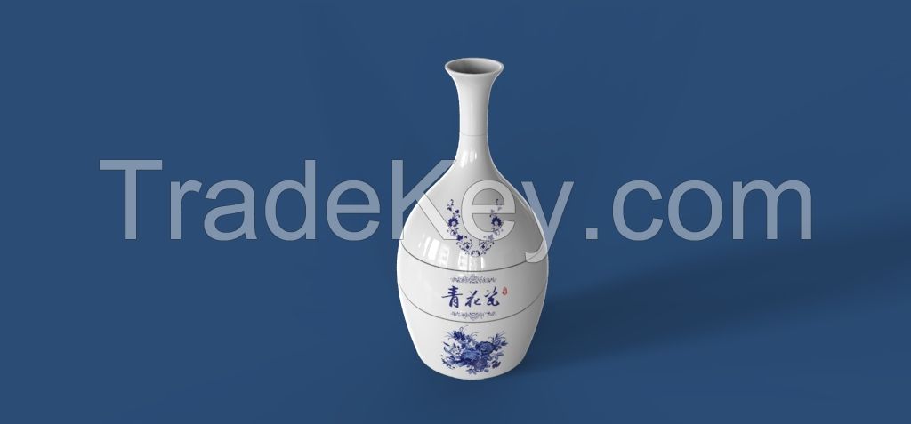Touch Ultrasonic Aroma Diffuser - Blue and White Vase