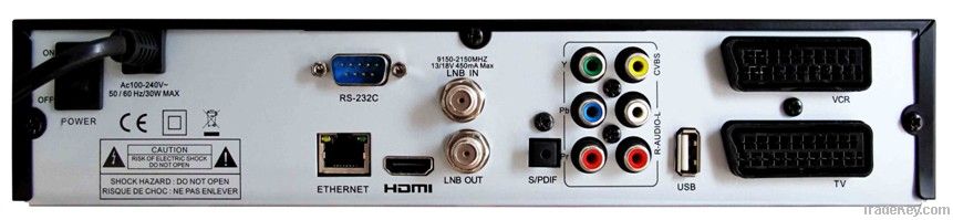 HD MPEG-4H.264 DVB-S2 receiver with 1080p CA, CI, BISS, CW, LAN, Y4