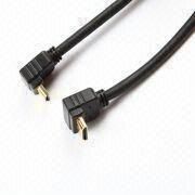 High-speed HDMI Cable with Gold-plated Contacts and Nickel-plated Conn