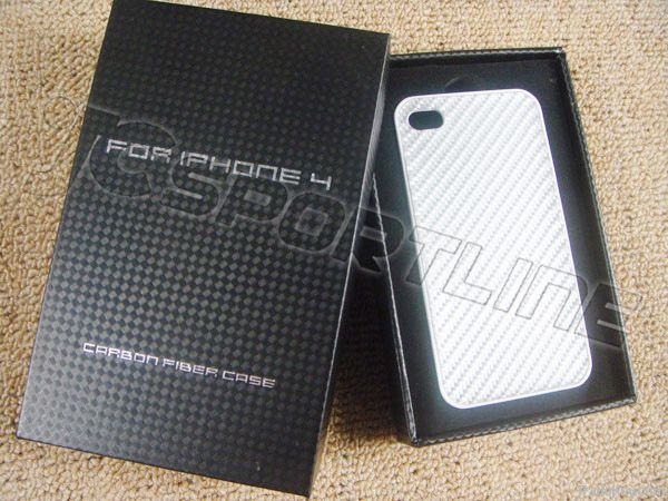 branded 4s carbon fiber case silver color matt finish