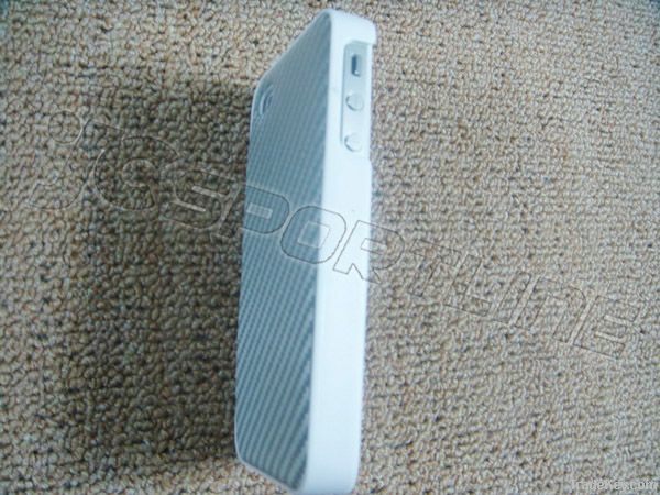 branded 4s carbon fiber case silver color matt finish