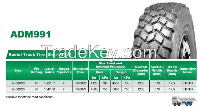 Low profile wide base tire 425/65r22.5  truck bus tire
