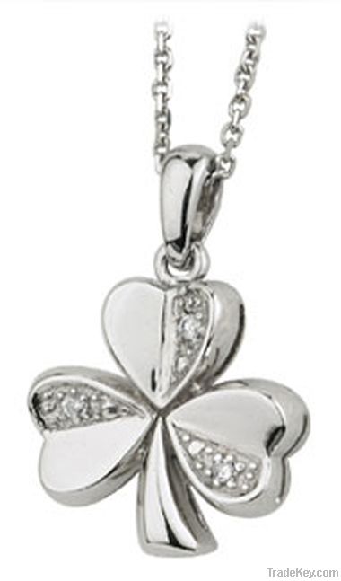 Irish Lucky Shamrock Celtic Pendant Jewelry