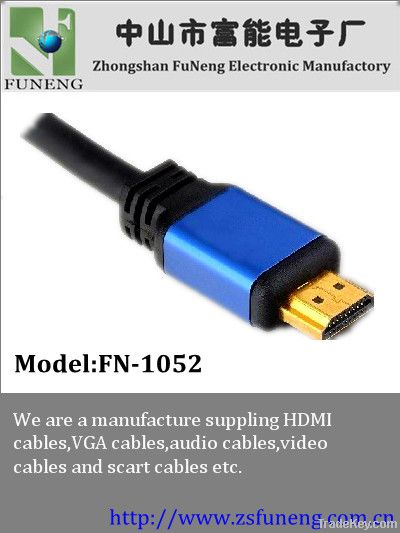 blue HDMI cable with premium gold 1.3
