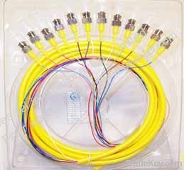 ST Single mode Fiber Optic Pigtail cable 12 colours