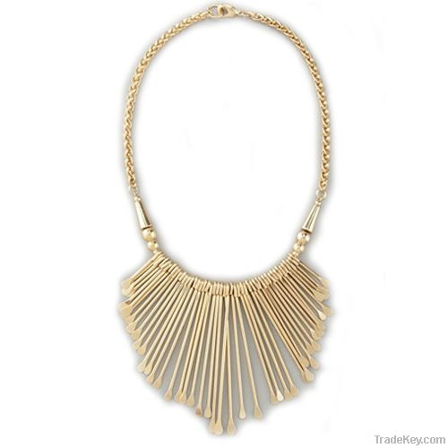 Fashion necklace with gold plating