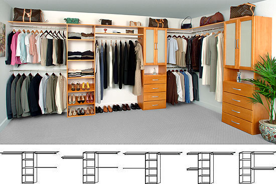 100% Solid Wood Closet Organizers