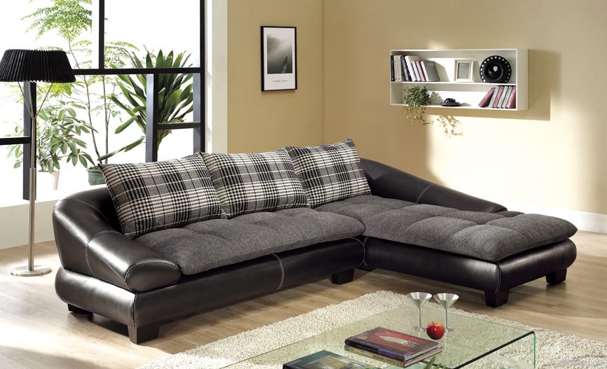 pu+fabric sofa
