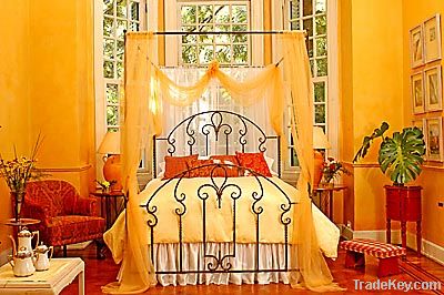 romantic canopy iron bed bedroom decoration