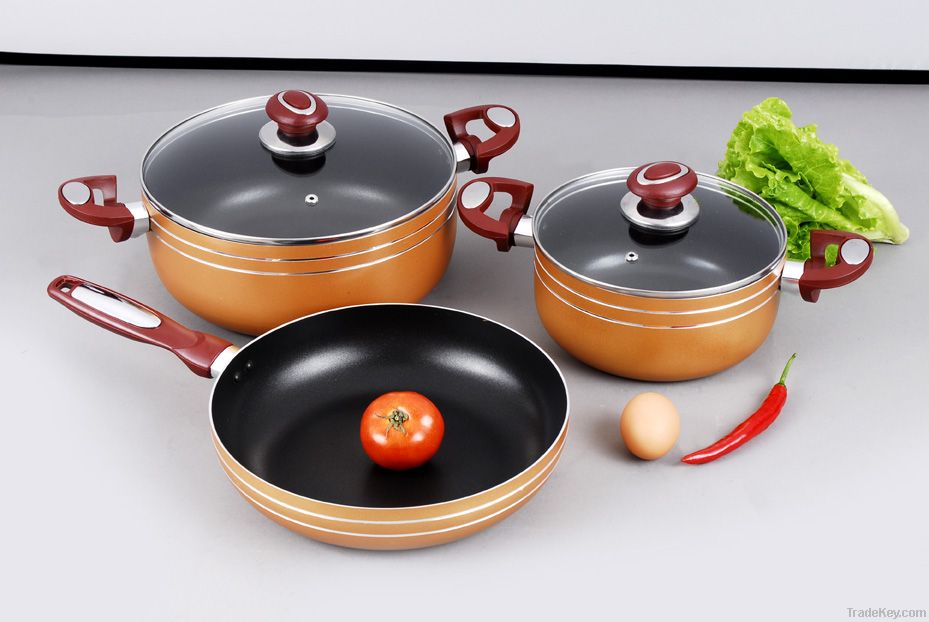 7pcs aluminum alloy cookware sets