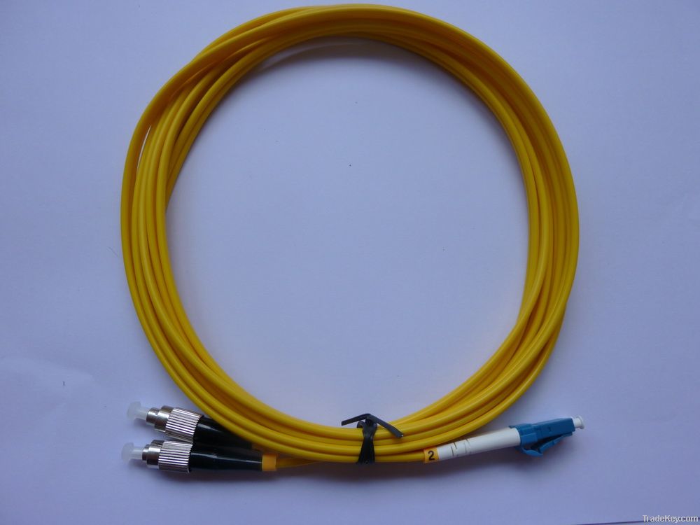 Fiber Patch Cord, LC-FC, 3.0m , singe mode, duplex, 3.0mm Diameter