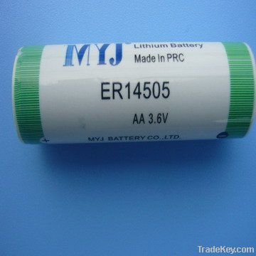 3.6V ER14505 Lithium Thionyl Chloride  Battery