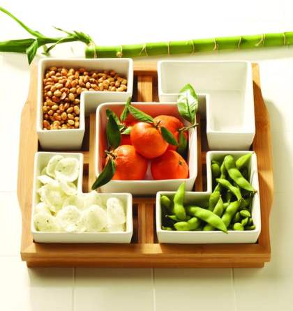 Bamboo 5 Section Serving Tray