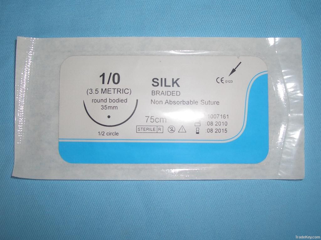 Surgical Suture - Silk Braided (2#--6/0)