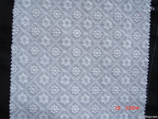 100%Cotton eyelet embroidery fabric