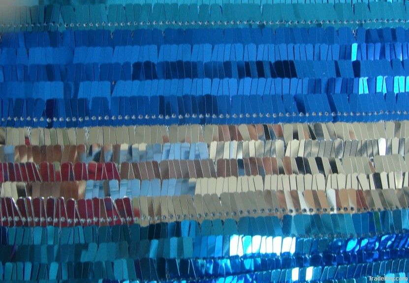 column sequin/paillette/spangle embroidery mesh fabric