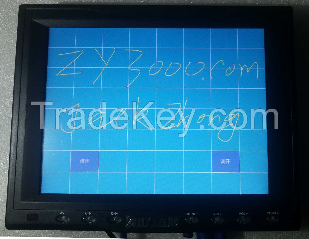 12 inch touch screen monitor for machine, 1024*768 4:3 metal case open frame monitor.USB touch industrial PC display.
