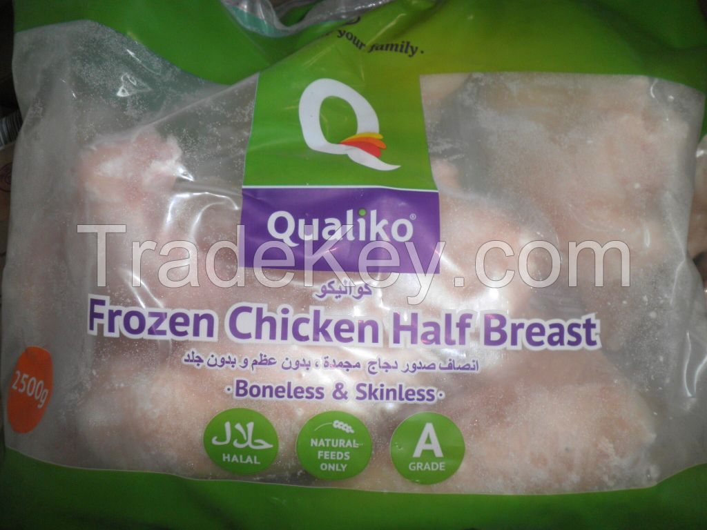 Frozen Chicken Breast , A Grade , Halal, Skinless and Boneless