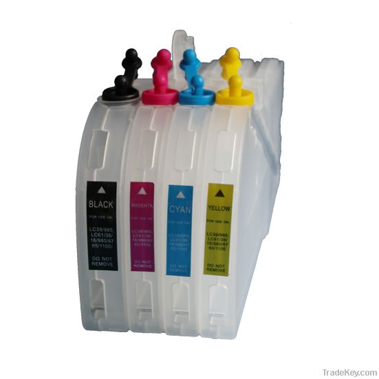 Refillable ink cartridges for brother LC980/LC985/LC1100
