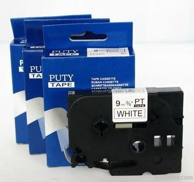 24mm brother cassette ribbon Black on White ribbon/label tape PT-S251