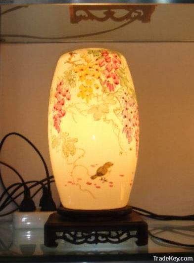 Painted Ceramic Decorative Bedside Lamp