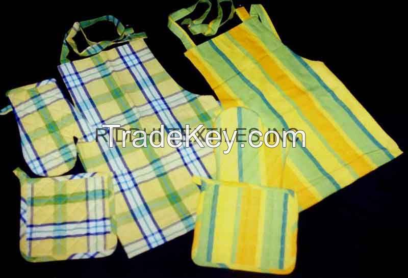 Yarn Dyed Madras Check Aprons