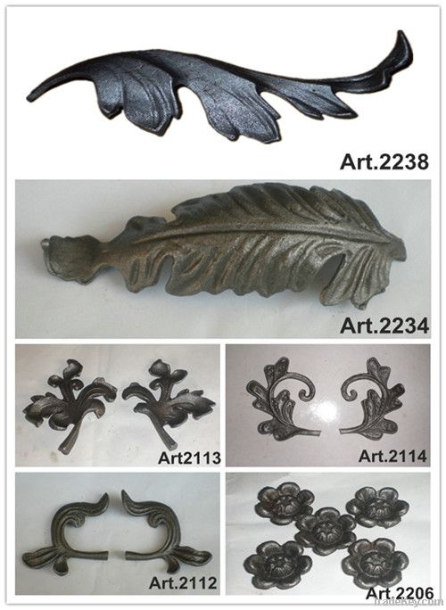 wrought iron flowers and leaves