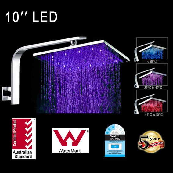 Luxury Bathroom Solid Brass Shower Head 3 Colors WELS Approved