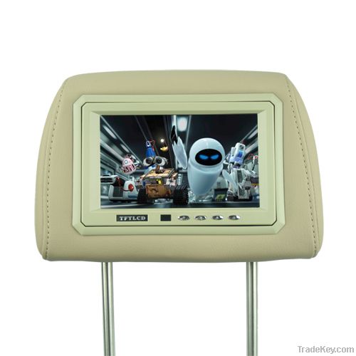 7 inch Universal Headrest Monitor with two video input