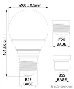 A19 compact household LED light bulbs