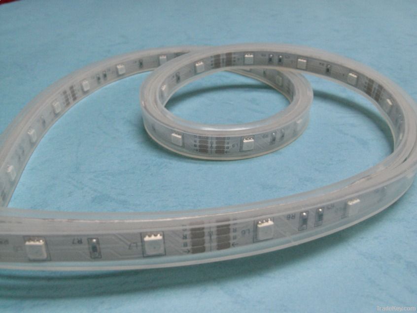 Waterproof LED super bright ribbon strip--silicon rubber encased strip